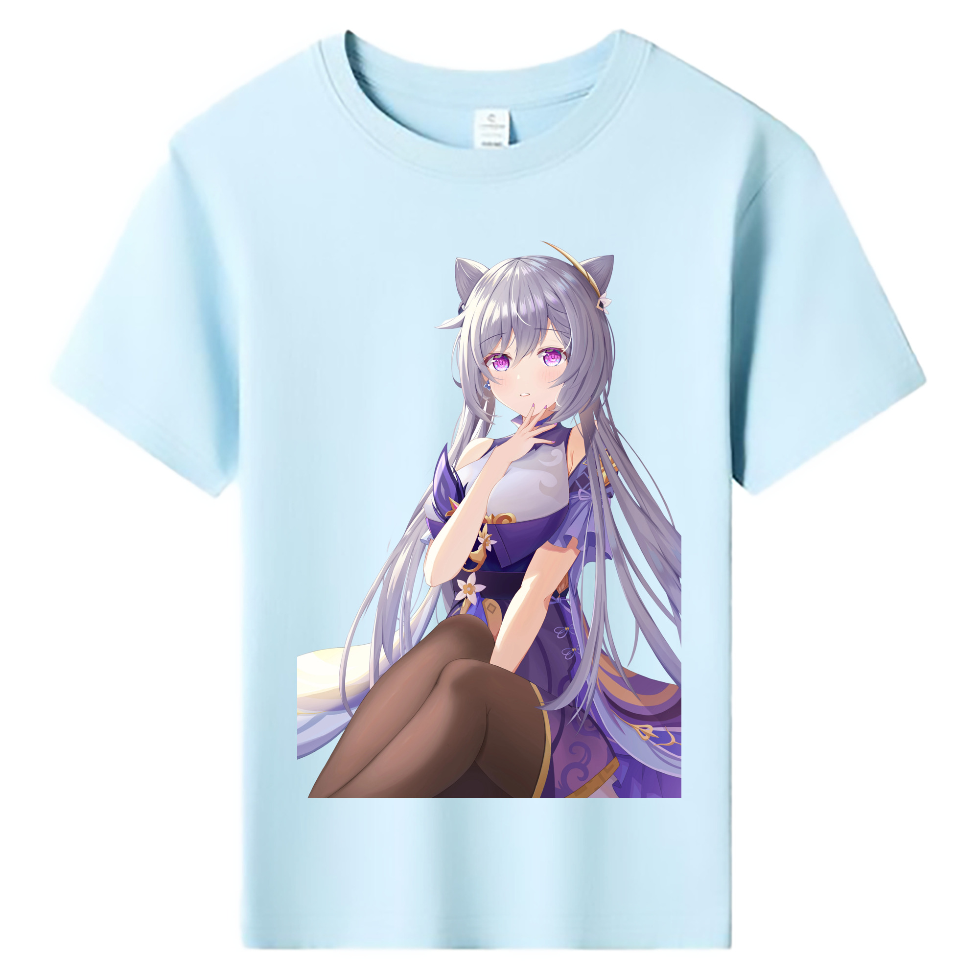 げんし神 刻晴 こくせい genshin Kokusei 綿100％キッズTシャツ（フロントプリント）